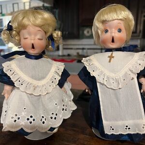 Vintage little choir singer porcelain dolls